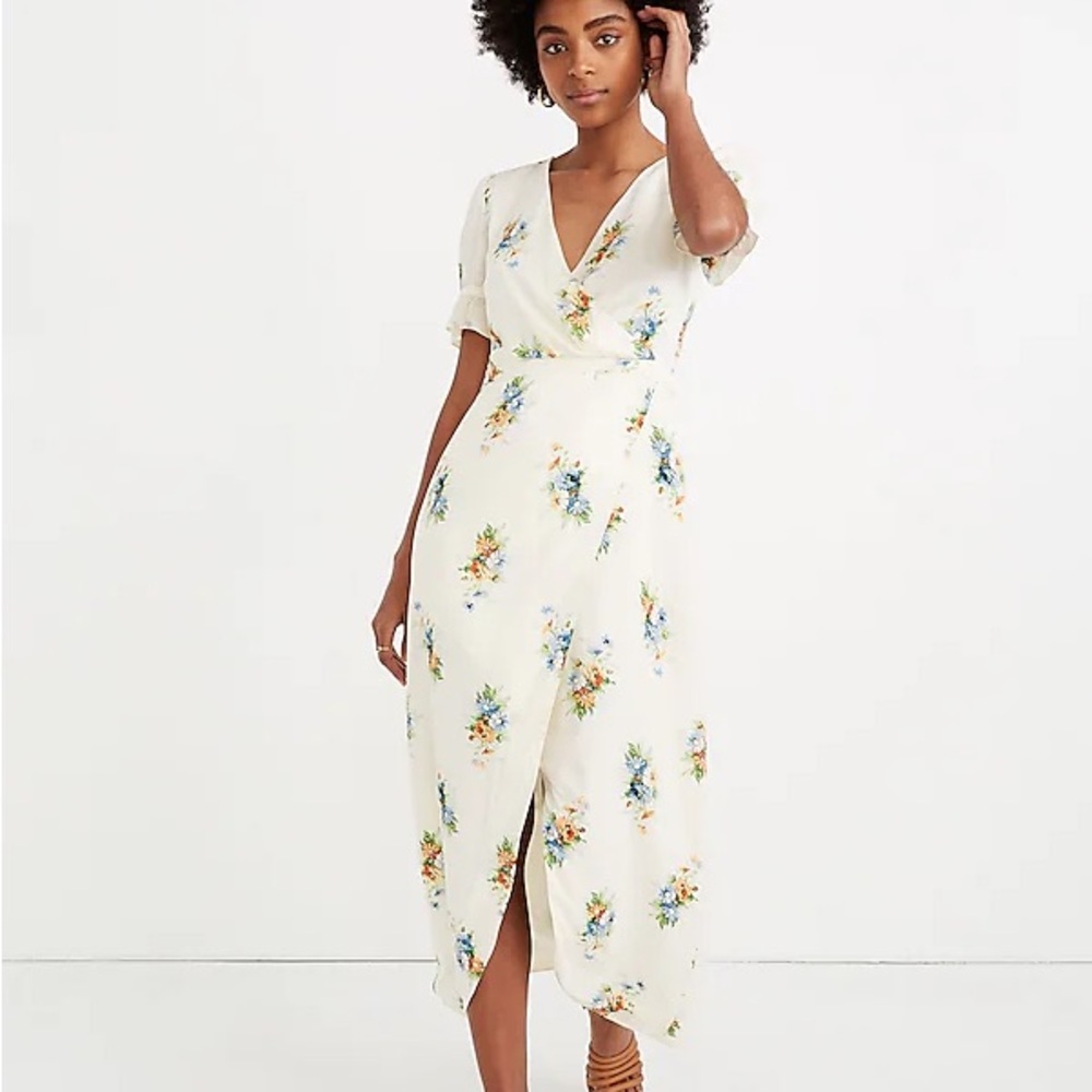 Madewell Dress - Ruffle-Sleeve Maxi Dress in Classic Corsage
